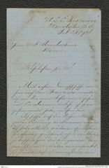 Nachlass Franz Steindachner, Brief von W. Fisher an Franz Steindachner (28.02.1874), Inv.Nr. 133.01, Seite 1